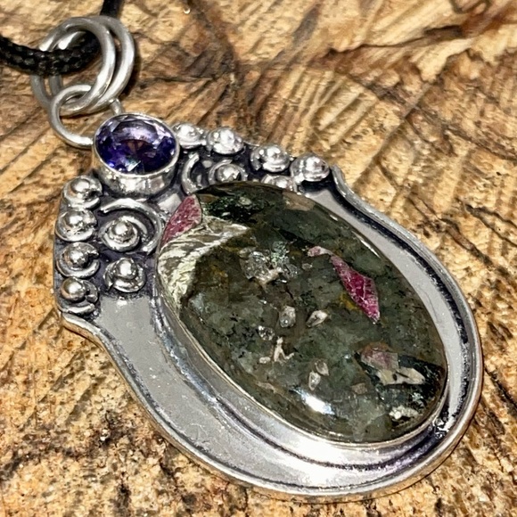 Dark Eudyalite Pendant 2 1/4” - Picture 6 of 13